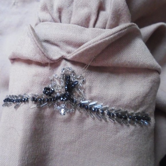 50s Pink Jacket with Rhinestones & Beading -- DAMAGED 1950s VINTAGE - Picture 8 of 12